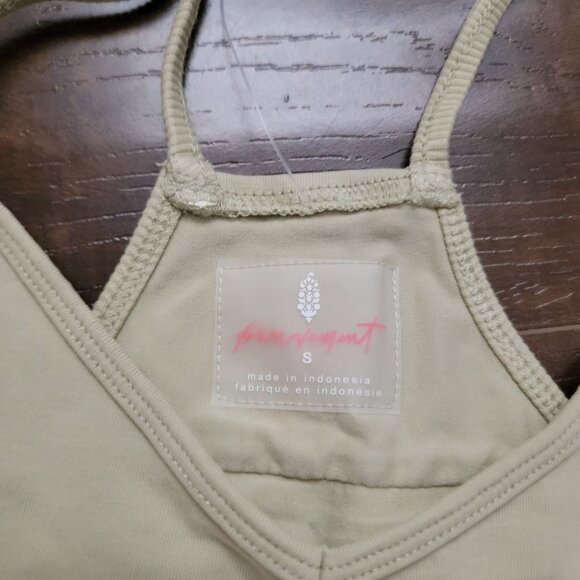 NEW Free People Hot Shot Logo Jumpsuit Womens S Avocado Green Gorpcore Casual - Picture 6 of 7